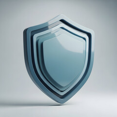 Blue Shield Protection Security Icon Symbol.