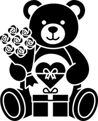 Valentine Teddy Bear Icon