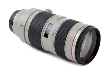 Fototapeta premium Canon lens on a white background