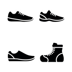 Collection of different types of shoes icons Vector