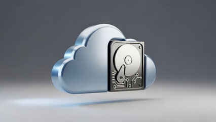 Cloud Storage Hard Drive Data Transfer.