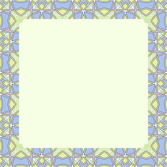 Elegant Geometric Patterned Frame in Soft Pastel Hues