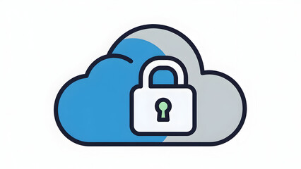 Cloud Security Lock Protection Data Safety.