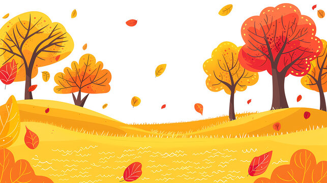 Autumnal Landscape Illustration