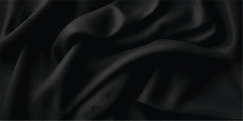 Elegant Dark Fabric with Sparkling Texture and Gentle Folds in Dim Lighting Creates a Luxurious and Sophisticated Ambiance for Background © Imran