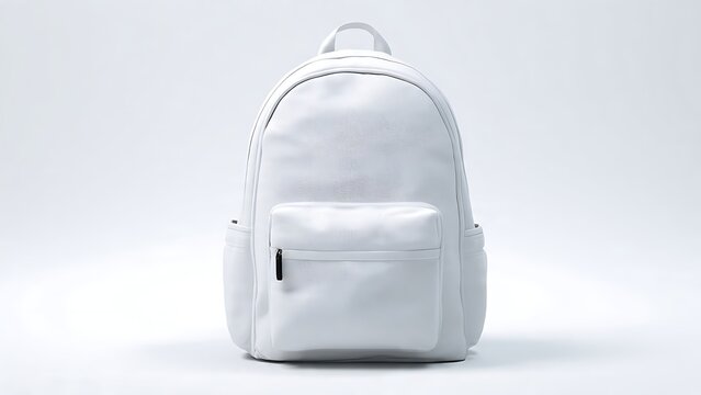 Classic White School Backpack Mockup for Creative Design Projects