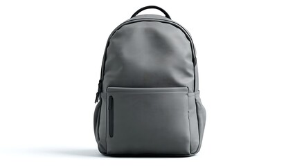 Fototapeta premium Sleek Grey Backpack Mockup for Laptop and Everyday Use