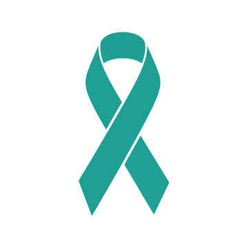 Teal awareness ribbon for sexual assault awareness and prevention