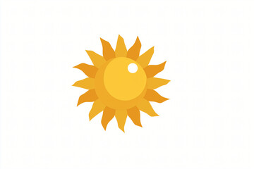 A vibrant illustration of a bright sun with yellow rays against a clear sky