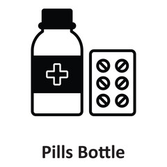 Obraz premium Pills Bottle Vector Icon which can easily modify or edit