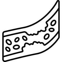 High Cholesterol Blood Condition Line Icon: Medical and Health