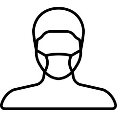 Patient Medical Person Line Icon: Healthcare and Hospital