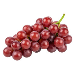 Fototapeta premium Bunch of red grapes isolated on transparent background