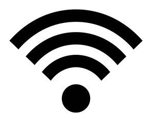 WiFi Signal Icon - Minimalist Vector Silhouette