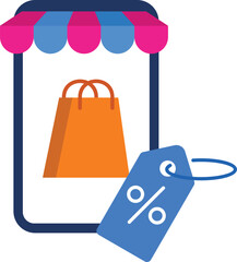  online shopping icon design concept