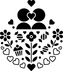 Romantic Couple Love Illustration