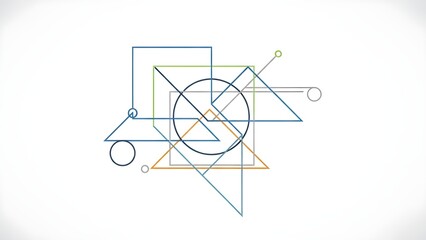 Abstract drawing with few lines for business use