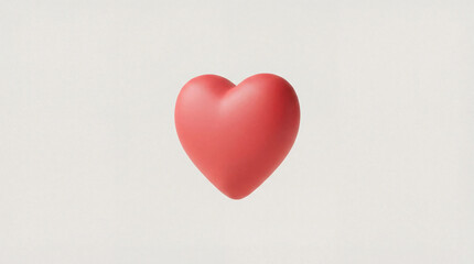 single red heart isolated on background