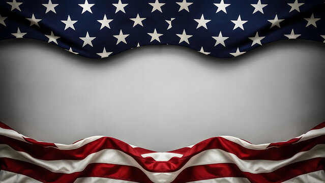 American flag background with patriotic colors and stars