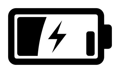 Low Battery Icon - Minimalist Vector Silhouette