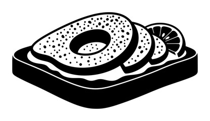 Avocado Toast Illustration - Minimalist Vector