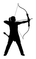 Archer Silhouette - Minimalist Vector Illustration