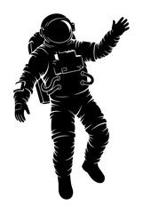 Astronaut Silhouette - Minimalist Vector Illustration