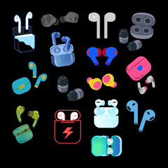 various earbuds