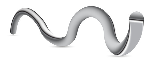 Abstract Metallic 3D Flowing Ribbon