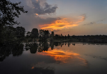 Sunrise over the lake