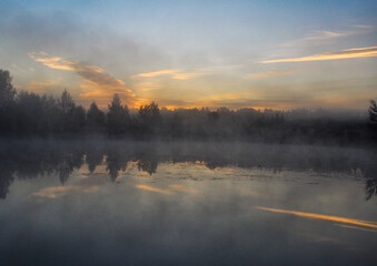 Sunrise over the lake