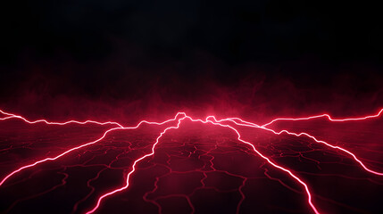 Electric pink lightning strikes across dark background, creating dramatic and intense atmosphere
