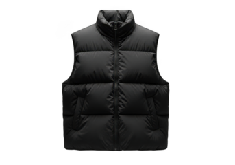 Black puffer vest