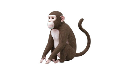 Obraz premium Brown Monkey Sitting
