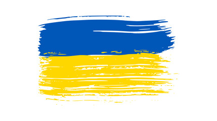 Ukrainian national flag in grunge style