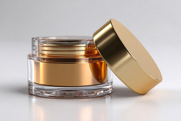 Packaging mockup. Makeup containers. Design element of makeup and skincare.