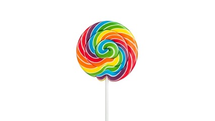Colorful spiral lollipop on a stick illustration