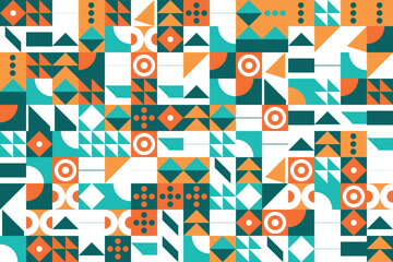 Vibrant Abstract Geometric Tile Art