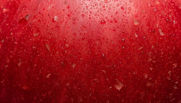 4K Red Apple Skin Macro Texture