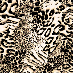 Illustration leopard pattern, textile animal print.