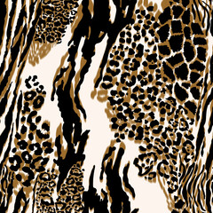 Illustration leopard pattern, textile animal print.