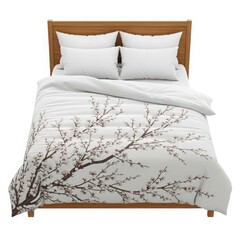 Serene cherry blossom bedspread