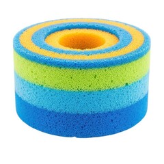 Colorful sponge with multiple layers