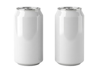 Two blank white cans