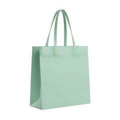 Mint green shopping bag