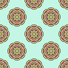 Colourful seamless geometric pattern 