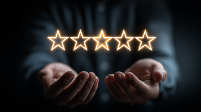 Customer evaluation feedback. Giving Positive Review for Client's Satisfaction Surveys. Giving a five star rating