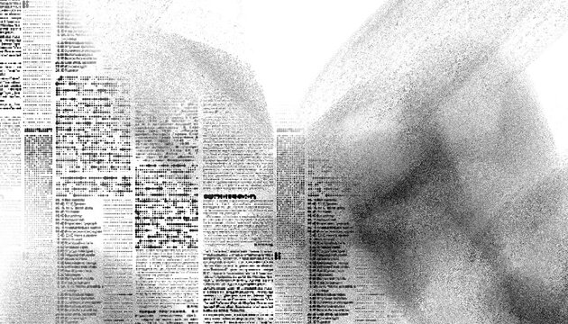 Overlay old black newspaper paper grunge vintage background. Grunge halftone style