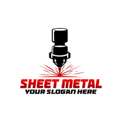 CNC laser engraving machine logo design template, Vector illustration