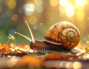 snail on a leaf